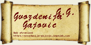 Gvozdenija Gajović vizit kartica